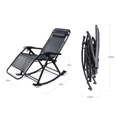 Logo personnalisé Chaise de salon en sol jardin camping porteuse pliable