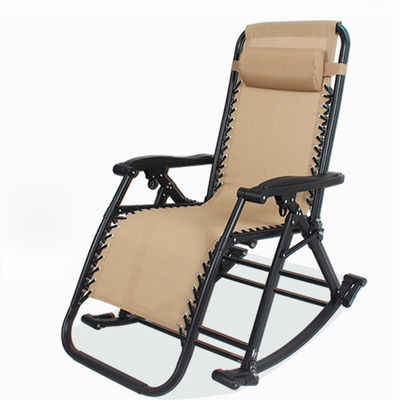 Logo personnalisé Chaise de salon en sol jardin camping porteuse pliable
