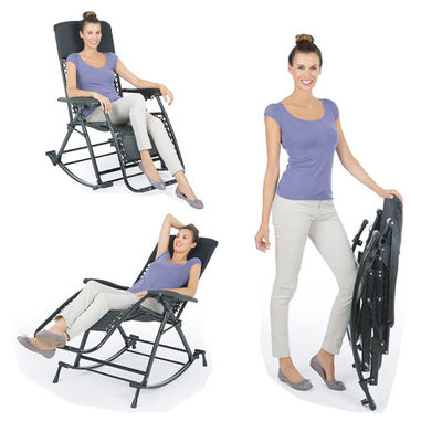 Logo personnalisé Chaise de salon en sol jardin camping porteuse pliable