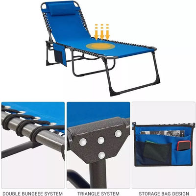 Patio extérieur jardin plage portable camping fauteuil de soleil avec conception légère