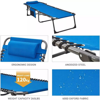 Patio extérieur jardin plage portable camping fauteuil de soleil avec conception légère