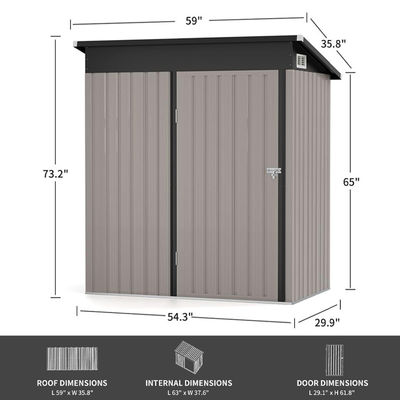 Petit jardin de métal de l' acier de stockage de la maison de jardin extérieur portable étanche à l' eau de vélo