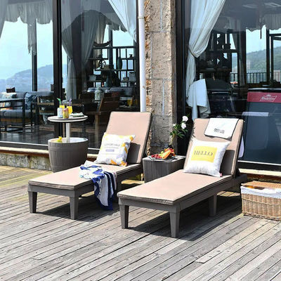 Modern Outdoor Beach Patio Hôtel fauteuil de soleil avec coussin et design empilable