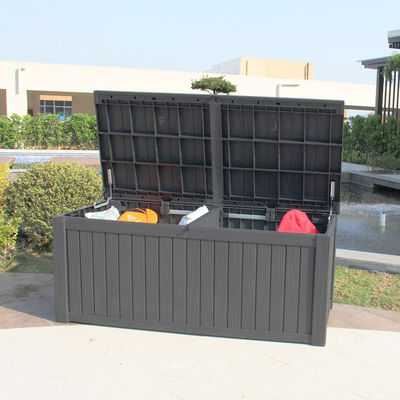 Container de stockage d'outils en résine plastique imperméable à l'eau pour l'extérieur
