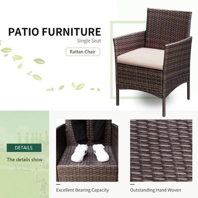 Détente en plein air AJUNION PE Rattan Patio Meubles pour le jardin de la piscine