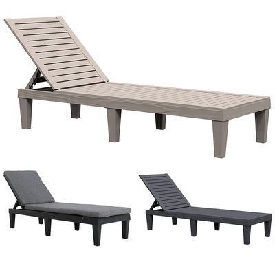 Meubles d'extérieur Lit solaire pour piscine Chaise en plastique empilable Chaise de salon