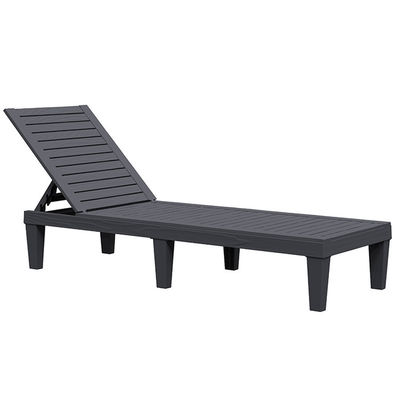 Meubles d'extérieur Lit solaire pour piscine Chaise en plastique empilable Chaise de salon