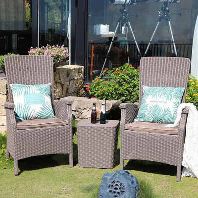 Chaise de jardin pour meubles d'extérieur en plastique à dos haut Café Dining Arm Chair in Patio