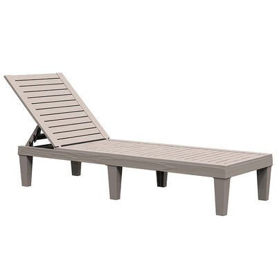 Meubles d'extérieur Lit solaire pour piscine Chaise en plastique empilable Chaise de salon