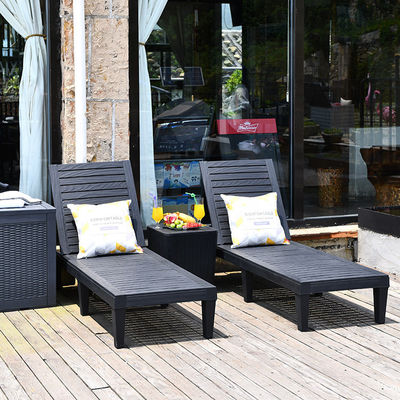 Meubles d'extérieur Lit solaire pour piscine Chaise en plastique empilable Chaise de salon