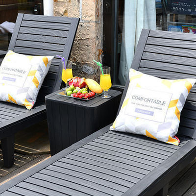 Meubles d'extérieur Lit solaire pour piscine Chaise en plastique empilable Chaise de salon