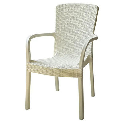 Séjour en plein air fauteuil en plastique empilable à dos haut pour villa patio jardin café salle à manger