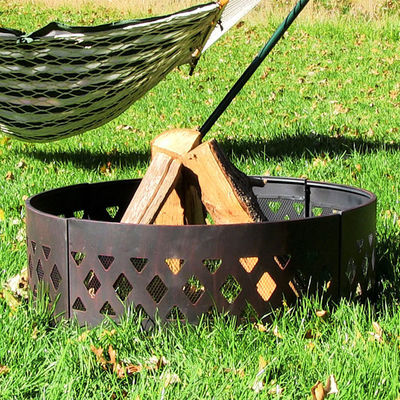 Patio extérieur jardin jardin feu de camping feu Pit Ring avec poker 360 degrés rond