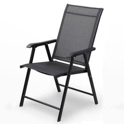 Café extérieur jardin balcon patio plage fauteuil pliant en fer métallique avec emballage du courrier
