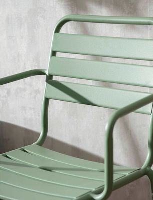 Moderne design AJUNION fauteuils de jardin en acier métallique en H85 x W52 x D47cm Taille