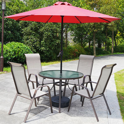 Meubles d'extérieur de loisirs fauteuil métallique Teslin Mesh pour jardin balcon patio café