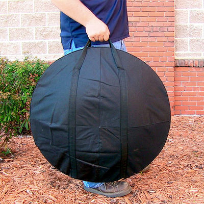 Patio extérieur jardin jardin feu de camping rond métal feu Pit Bowl avec Poker en noir