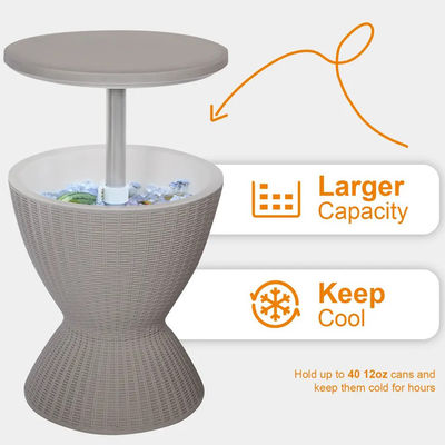 Refroidisseur de glace polyvalent Taille haute élévateur pour camping en plein air Pique-nique sur la plage Café Bistro Garden