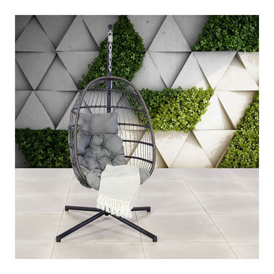Cadre en acier W100xL95xH200cm Patio Garden Swing Chaise suspendue pour la détente en plein air