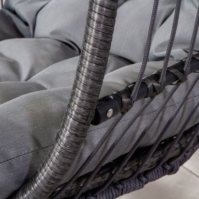 Cadre en acier W100xL95xH200cm Patio Garden Swing Chaise suspendue pour la détente en plein air