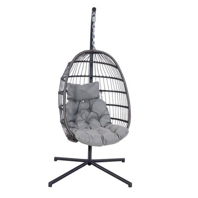 Cadre en acier W100xL95xH200cm Patio Garden Swing Chaise suspendue pour la détente en plein air