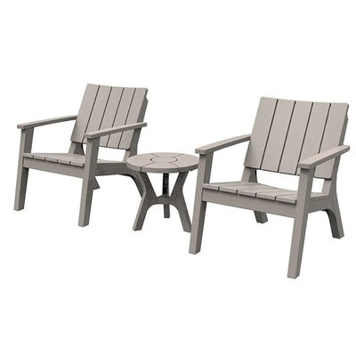 Table et chaise en bois en plastique pour terrasse extérieure nordique jardin balcon restaurant café
