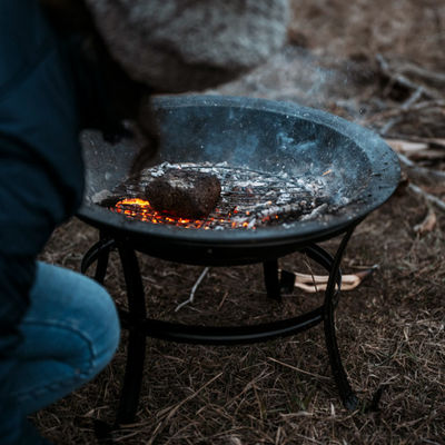 Jardin de jardin Camping Feu de camping Charbon de bois Grill Grill Bouteille avec logo personnalisé