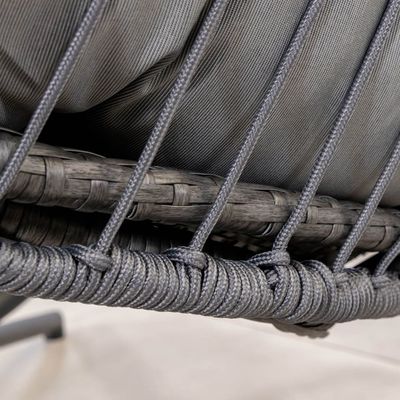 Chaise suspendue extérieure AJUNION Double siège Wicker Rattan oeuf patio Balances avec support