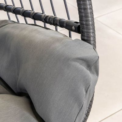 Chaise suspendue extérieure AJUNION Double siège Wicker Rattan oeuf patio Balances avec support