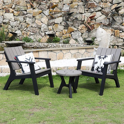 Table et chaise en bois en plastique pour terrasse extérieure nordique jardin balcon restaurant café