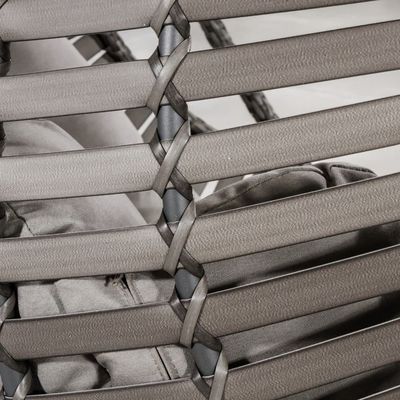 Chaise suspendue métallique pour toutes les conditions météorologiques avec coussin en polyester et siège simple pour jardin