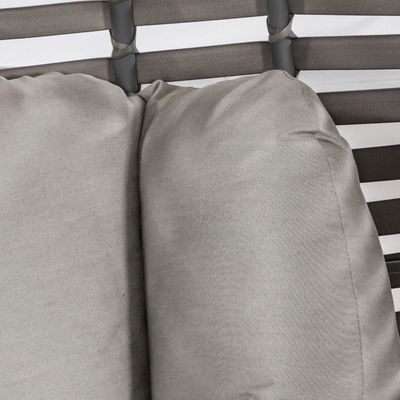 Chaise suspendue métallique pour toutes les conditions météorologiques avec coussin en polyester et siège simple pour jardin