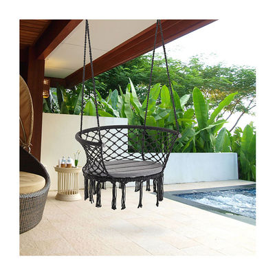 Meubles d'extérieur Macrame coton corde hamac Balances de chaise pour intérieur et extérieur
