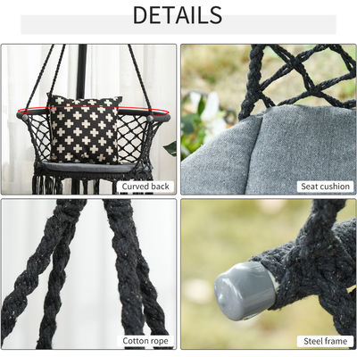 Meubles d'extérieur Macrame coton corde hamac Balances de chaise pour intérieur et extérieur