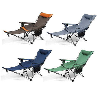 Chaise de plage pliante portable pour camping en plein air avec accoudoir et conception d'accoudoir amovible