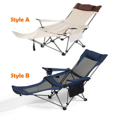 Chaise de plage pliante portable pour camping en plein air avec accoudoir et conception d'accoudoir amovible