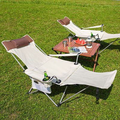 Chaise de plage pliante portable pour camping en plein air avec accoudoir et conception d'accoudoir amovible