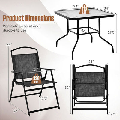 Table à manger et chaise Teslin pour jardin extérieur