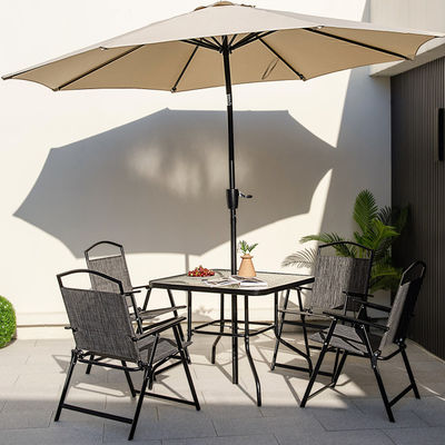 Table à manger et chaise Teslin pour jardin extérieur