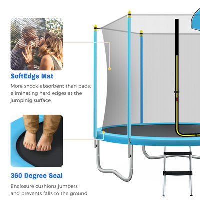 Parc de trampolines extérieur avec cadre en acier inoxydable et 800 lbs Max. capacité de poids