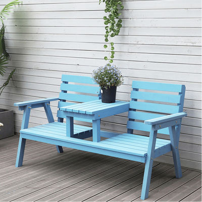 Cour extérieure chaise double en bois massif banc avec table profitez de votre patio avec style