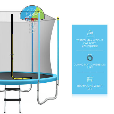 Parc de trampolines extérieur avec cadre en acier inoxydable et 800 lbs Max. capacité de poids