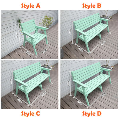Cour extérieure chaise double en bois massif banc avec table profitez de votre patio avec style