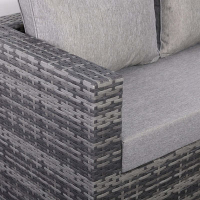 Design moderne Tout temps Sofa d'angle avec table réglable L.265 X W.204 X H.66cm