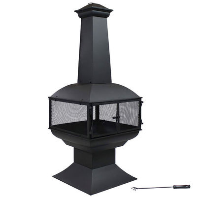 Patio extérieur jardin jardin camping acier lourd bois brûlant foyer avec poker