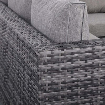 Design moderne Tout temps Sofa d'angle avec table réglable L.265 X W.204 X H.66cm