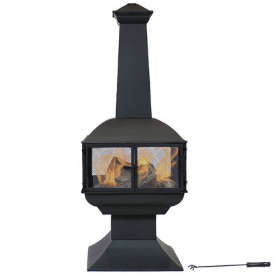 Patio extérieur jardin jardin camping acier lourd bois brûlant foyer avec poker