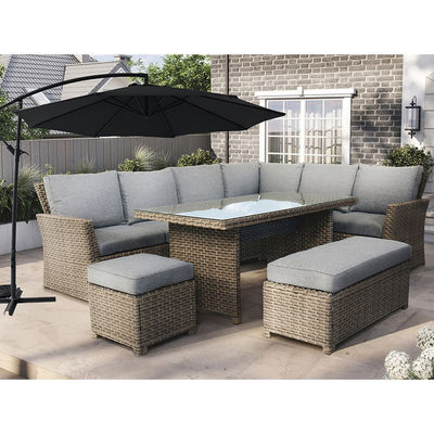 Taille du tabouret L.44 X W.44 X H.41cm AJUNION PE Rattan Jardin pour votre espace extérieur