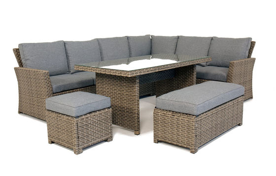 Taille du tabouret L.44 X W.44 X H.41cm AJUNION PE Rattan Jardin pour votre espace extérieur