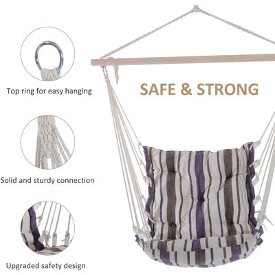 3.1kg AJUNION siège swing extérieur hamac style moderne suspendu chaise swing coton à corde